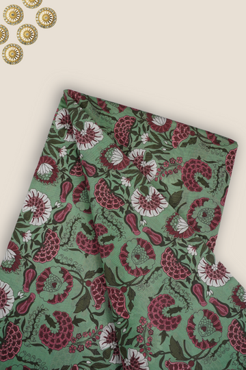 Pure Chanderi Rapid Printed Fabric