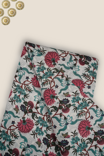 Pure Chanderi Rapid Printed Fabric