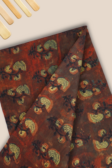 Pure Chanderi Vanaspati Printed Fabric