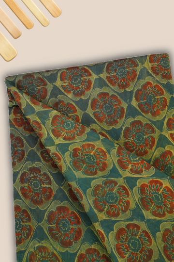 Pure Chanderi Vanaspati Printed Fabric