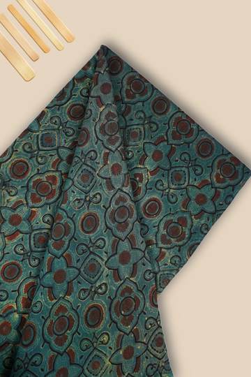 Pure Chanderi Vanaspati Printed Fabric