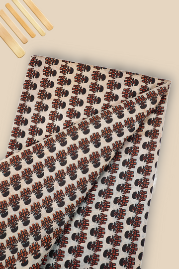 Pure Chanderi Vanaspati Printed Fabric