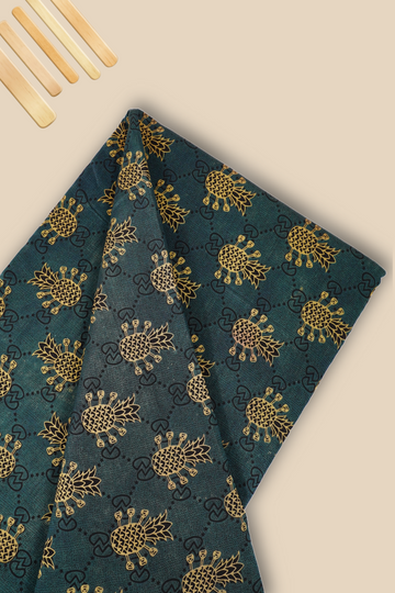 Pure Chanderi Vanaspati Printed Fabric