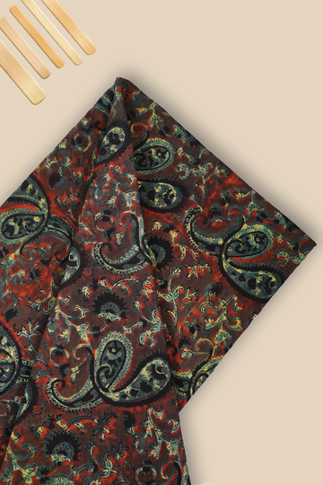 Pure Chanderi Vanaspati Printed Fabric