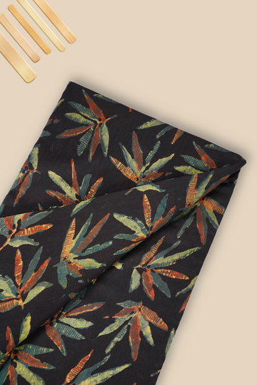 Pure Chanderi Vanaspati Printed Fabric