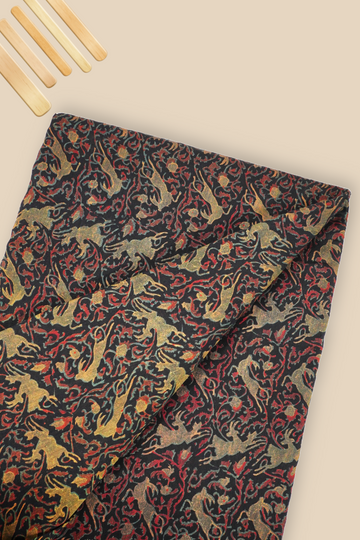 Pure Chanderi Vanaspati Printed Fabric