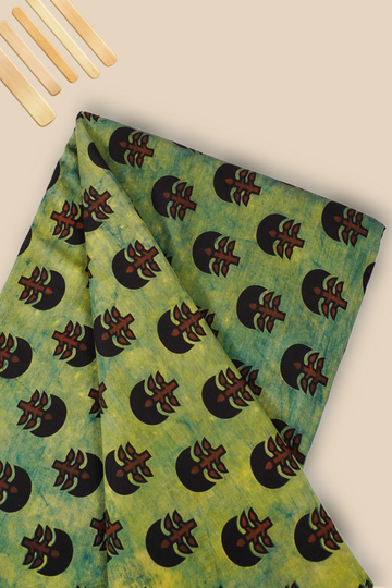 Pure Chanderi Vanaspati Printed Fabric