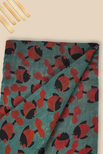 Pure Chanderi Vanaspati Printed Fabric