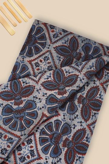 Pure Chanderi Vanaspati Printed Fabric