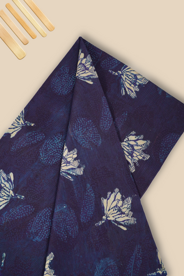 Pure Chanderi Vanaspati Printed Fabric