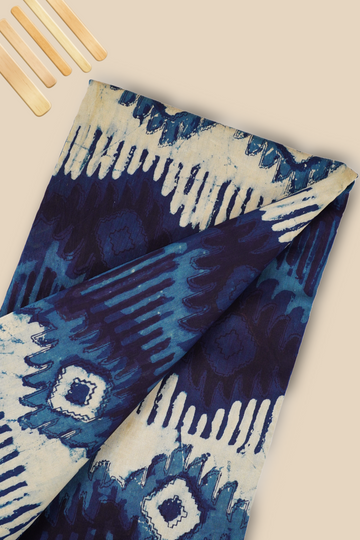 Pure Chanderi Vanaspati Printed Fabric