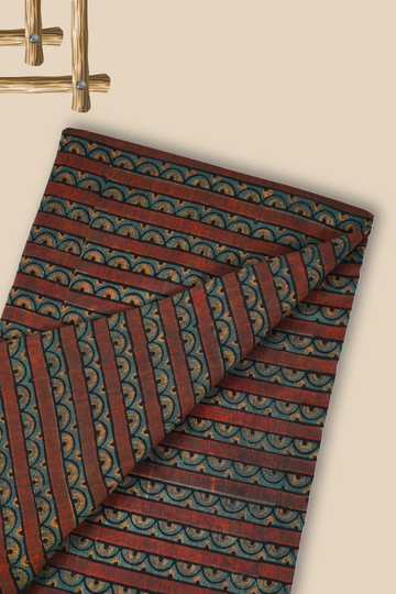 Pure Chanderi Vanaspati Printed Fabric
