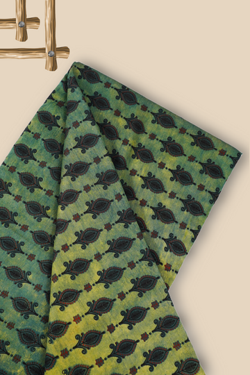 Pure Chanderi Vanaspati Printed Fabric