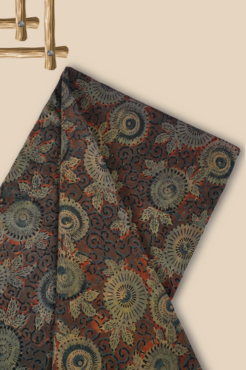 Pure Chanderi Vanaspati Printed Fabric