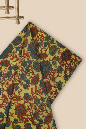 Pure Chanderi Vanaspati Printed Fabric