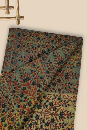 Pure Chanderi Vanaspati Printed Fabric