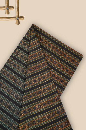 Pure Chanderi Vanaspati Printed Fabric