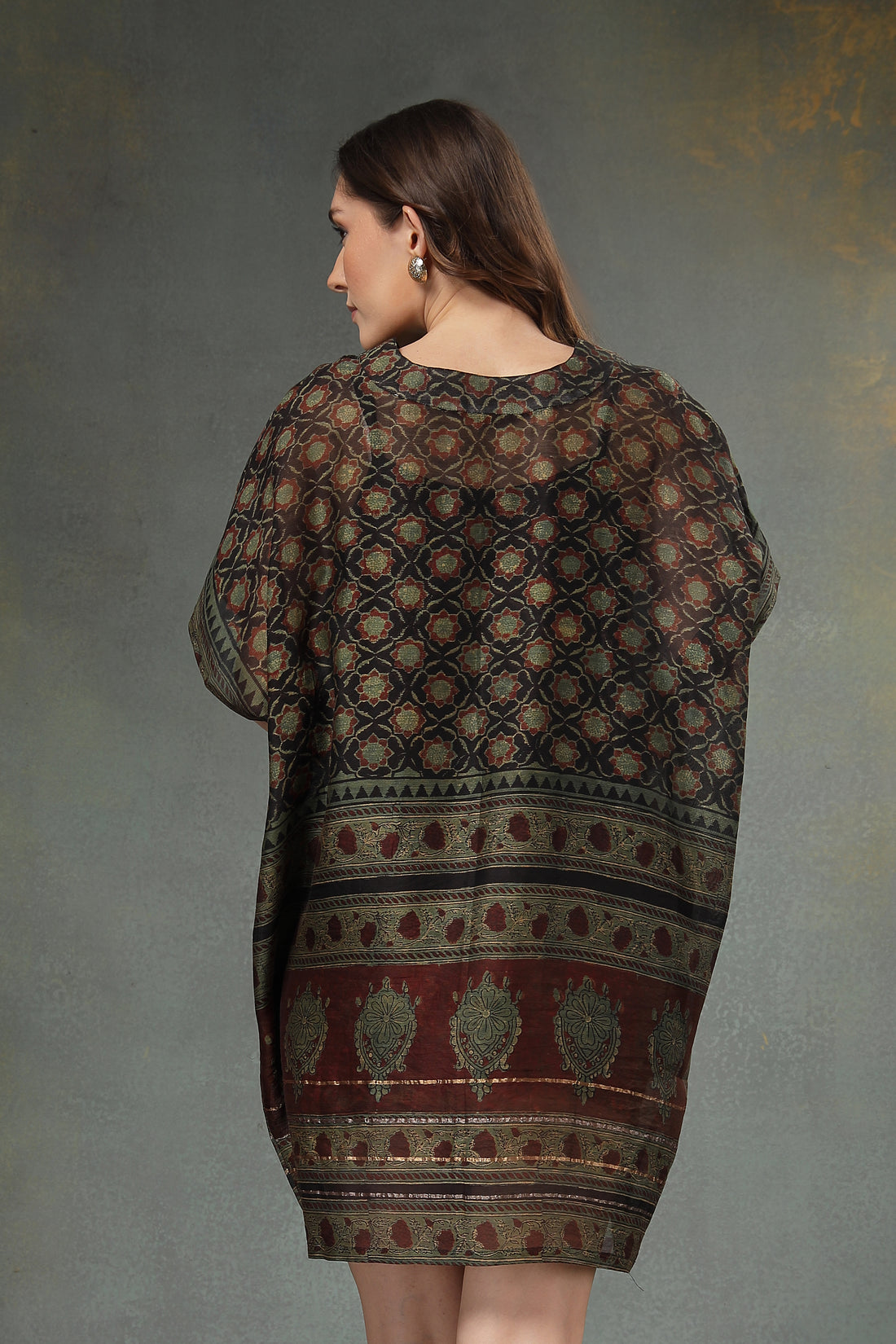 Vanaspati Print Chanderi kaftan