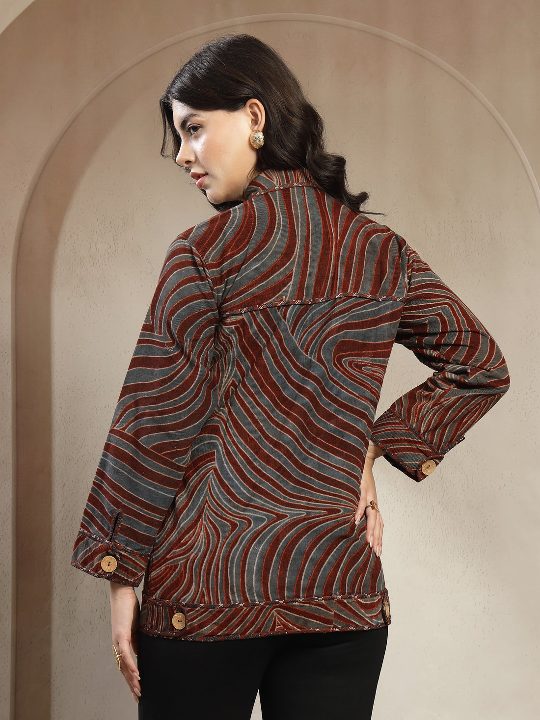 Women’s Hand Block Vanaspati Print Jacket