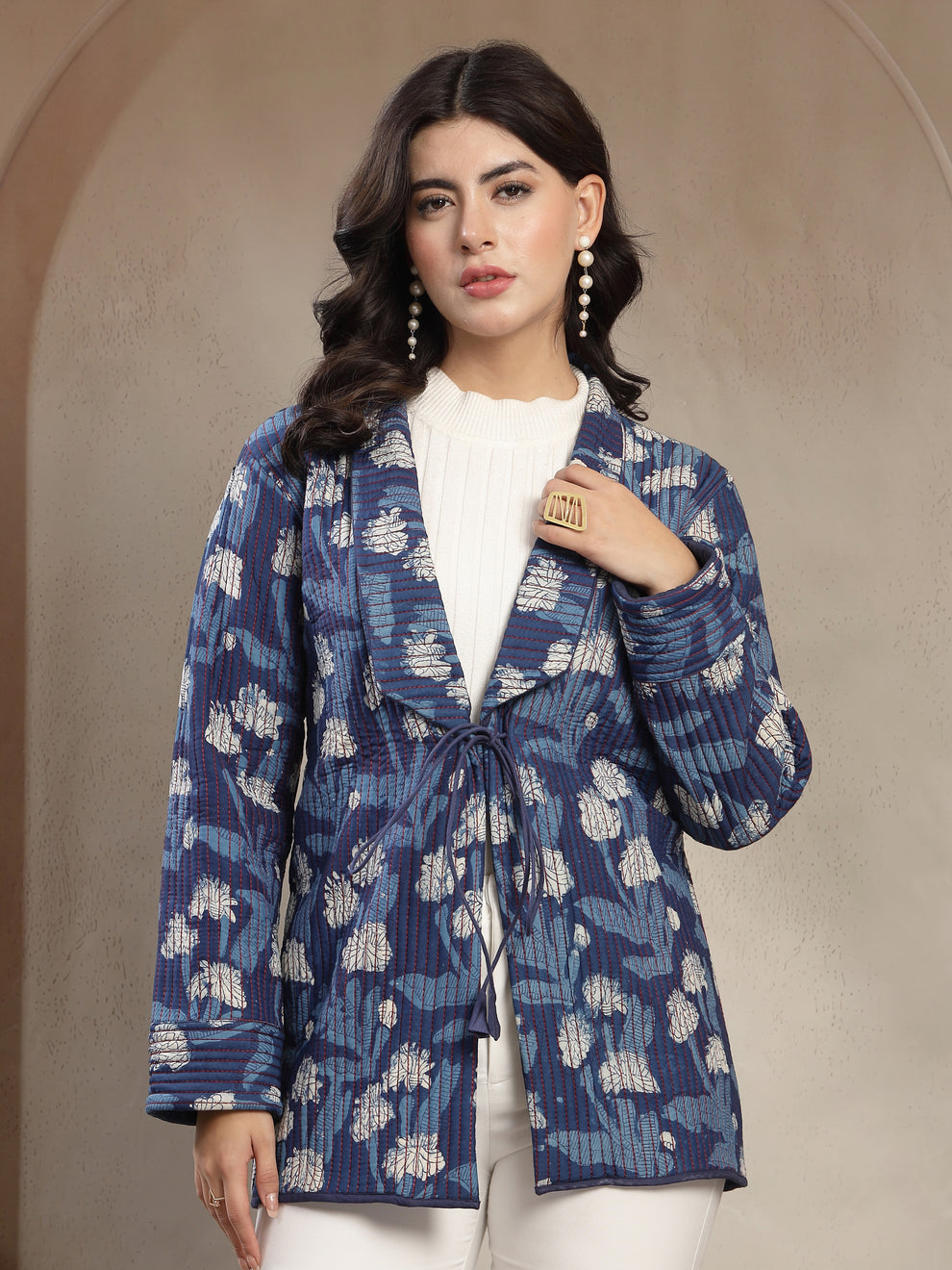 Hand block Muslin Jacket with Vanaspati Print – Ancestor