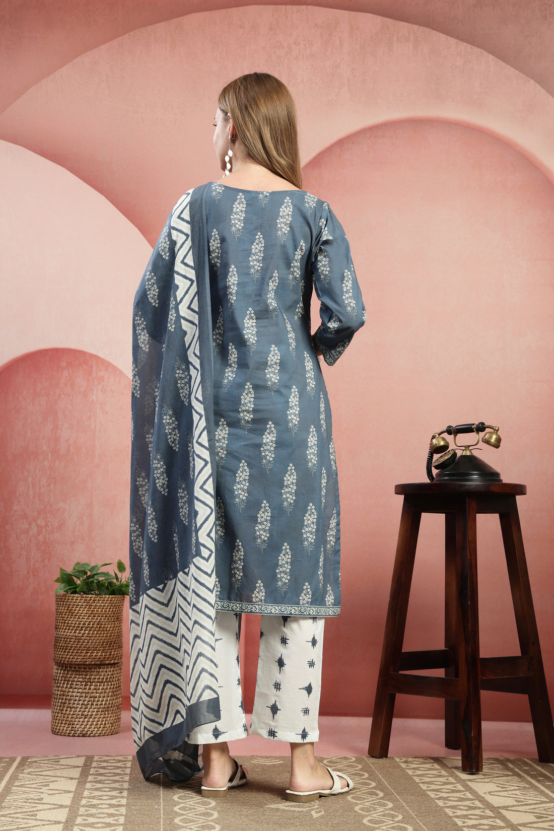 Printed Cotton Kurta Set with Dupatta – Soft, Breathable & Elegant Everyday Wear