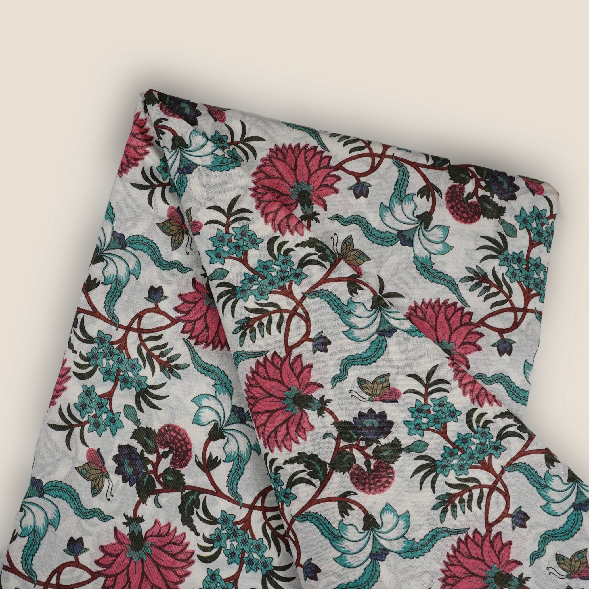 Pure Chanderi Rapid Printed Fabric