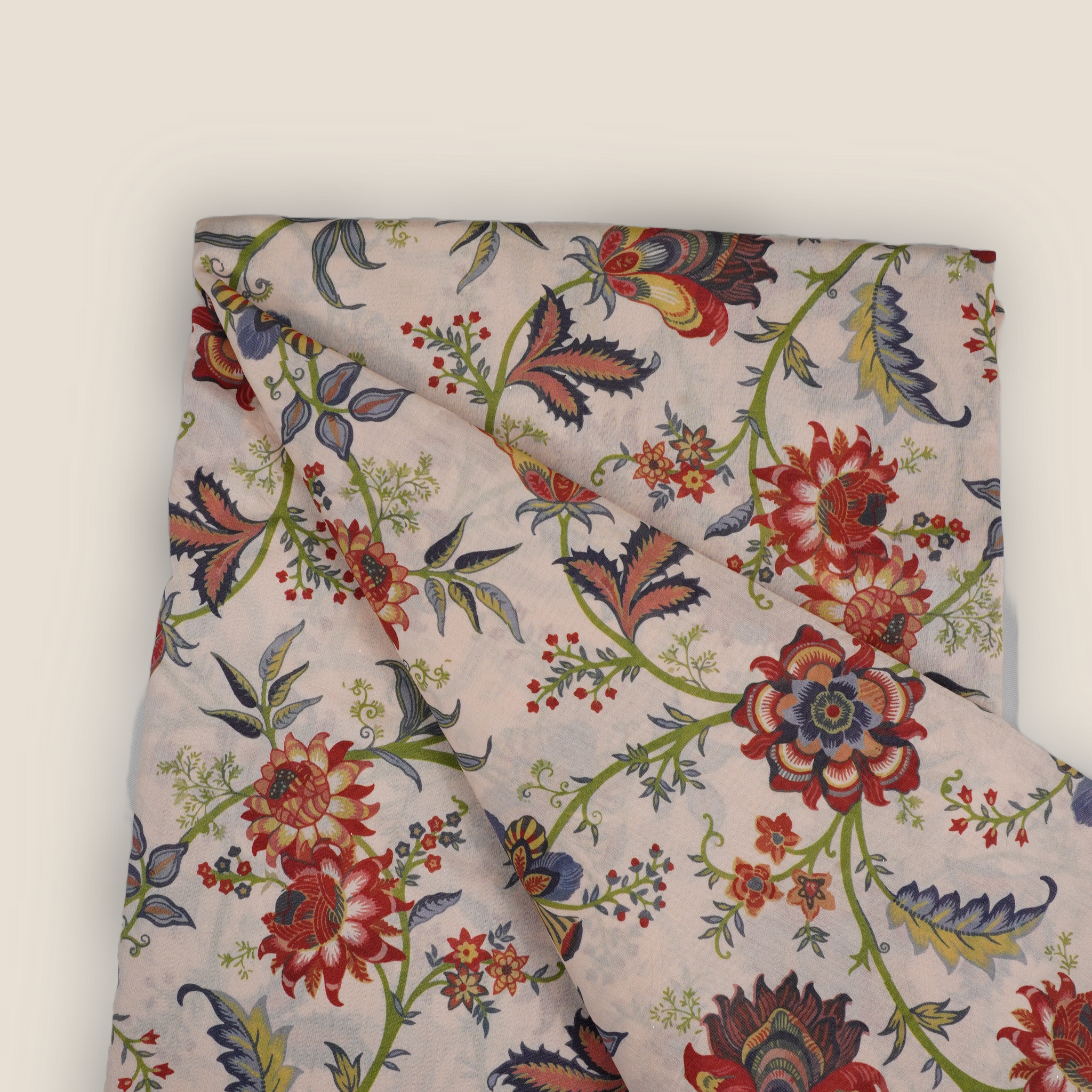 Pure Chanderi Rapid Printed Fabric
