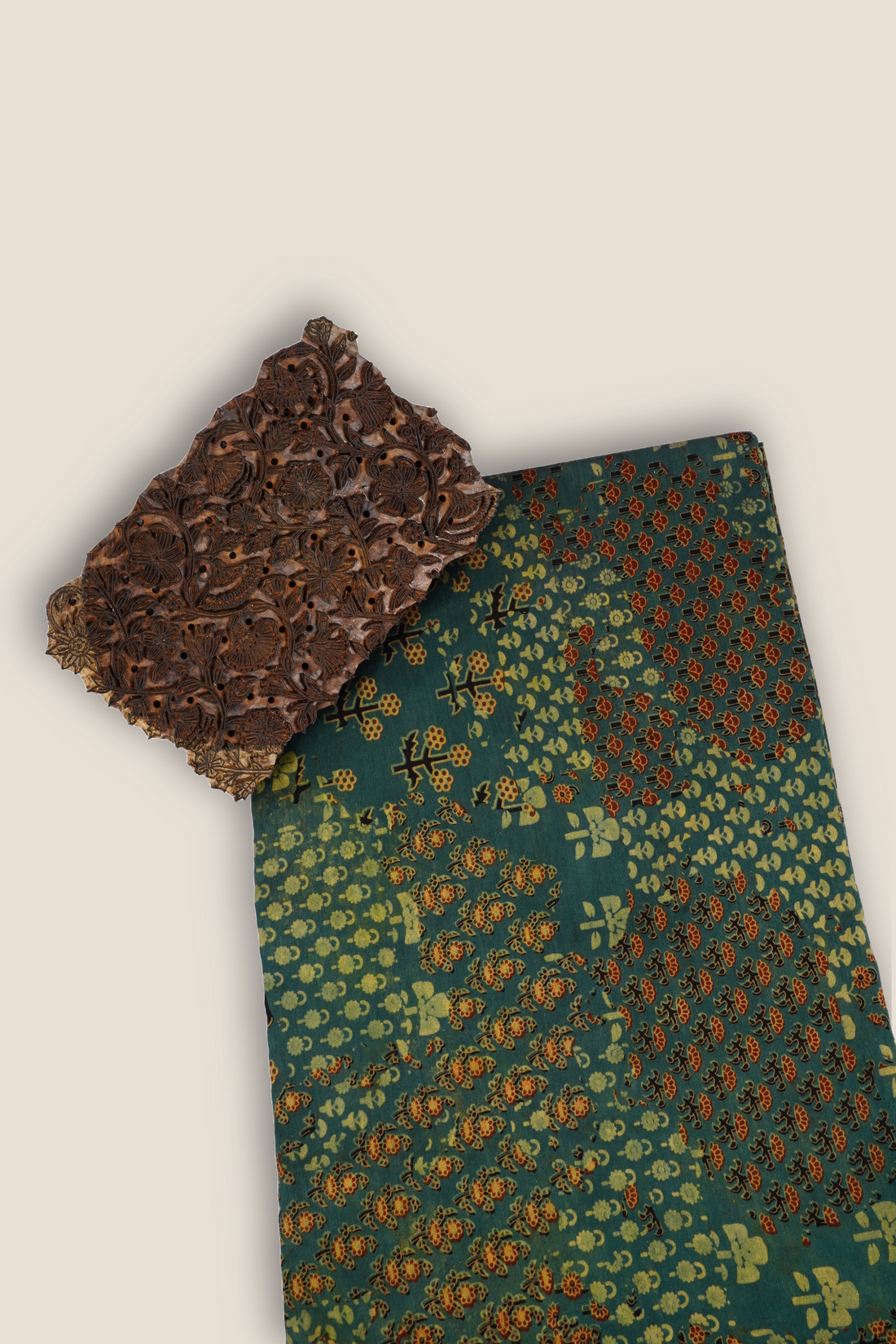 Pure Chanderi Vanaspati Printed Fabric