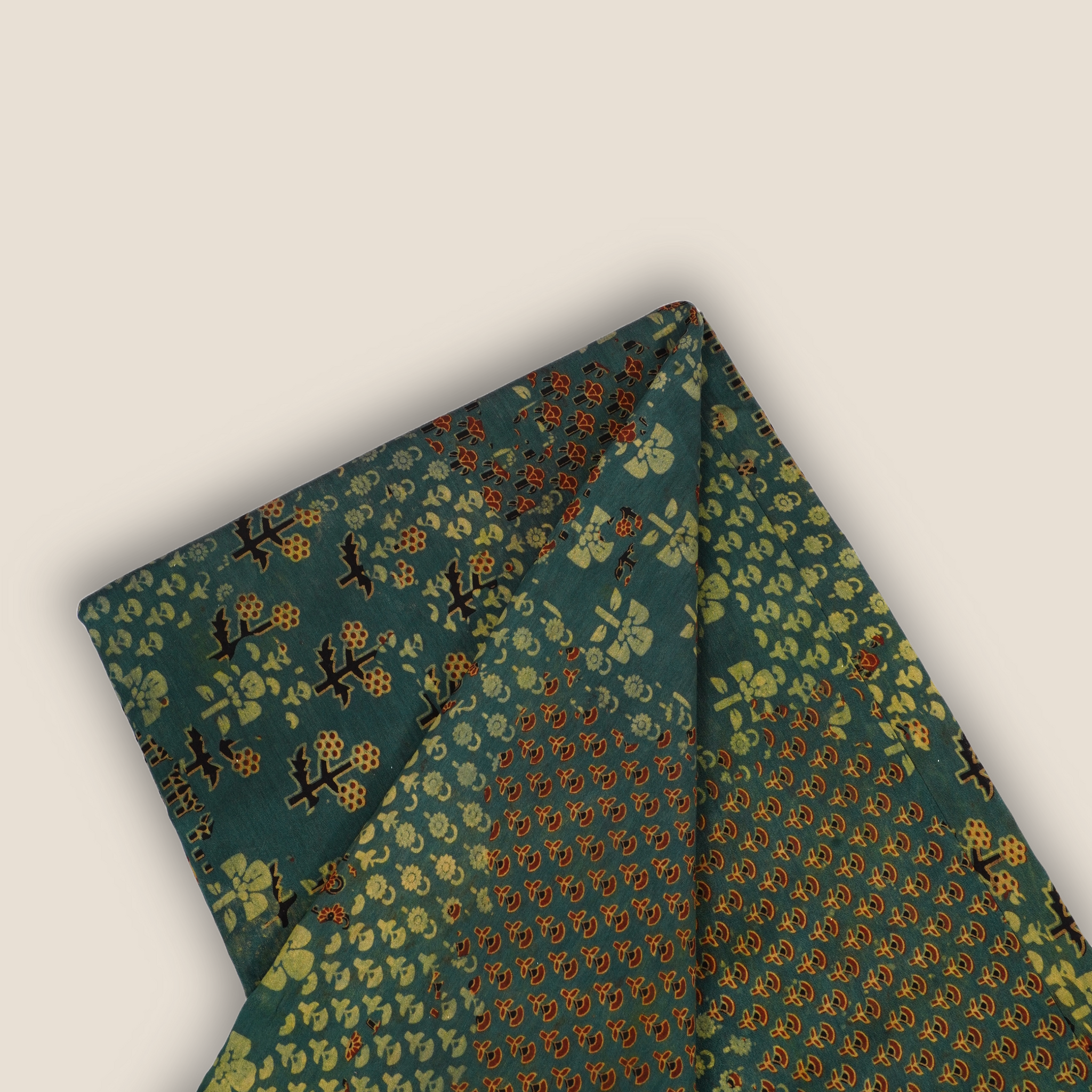 Pure Chanderi Vanaspati Printed Fabric