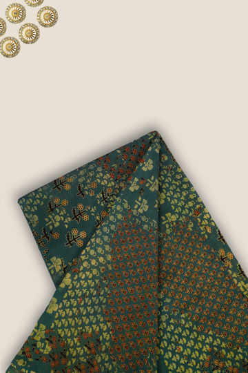 Pure Chanderi Vanaspati Printed Fabric