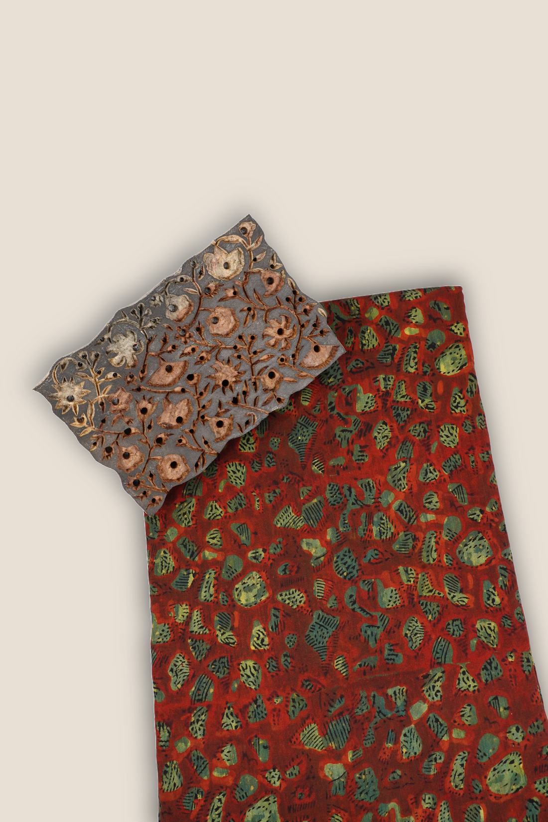 Pure Malai Chanderi Mughal Printed Fabric