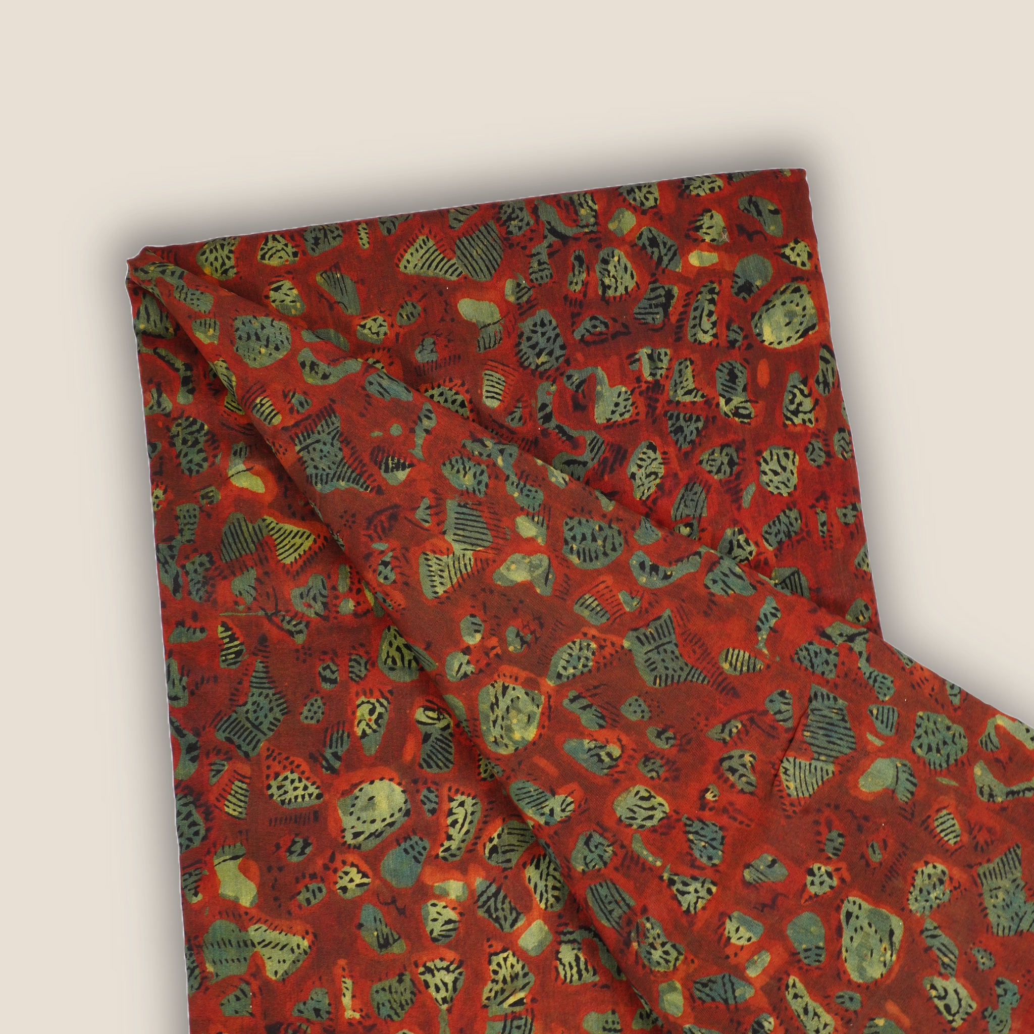 Pure Malai Chanderi Mughal Printed Fabric