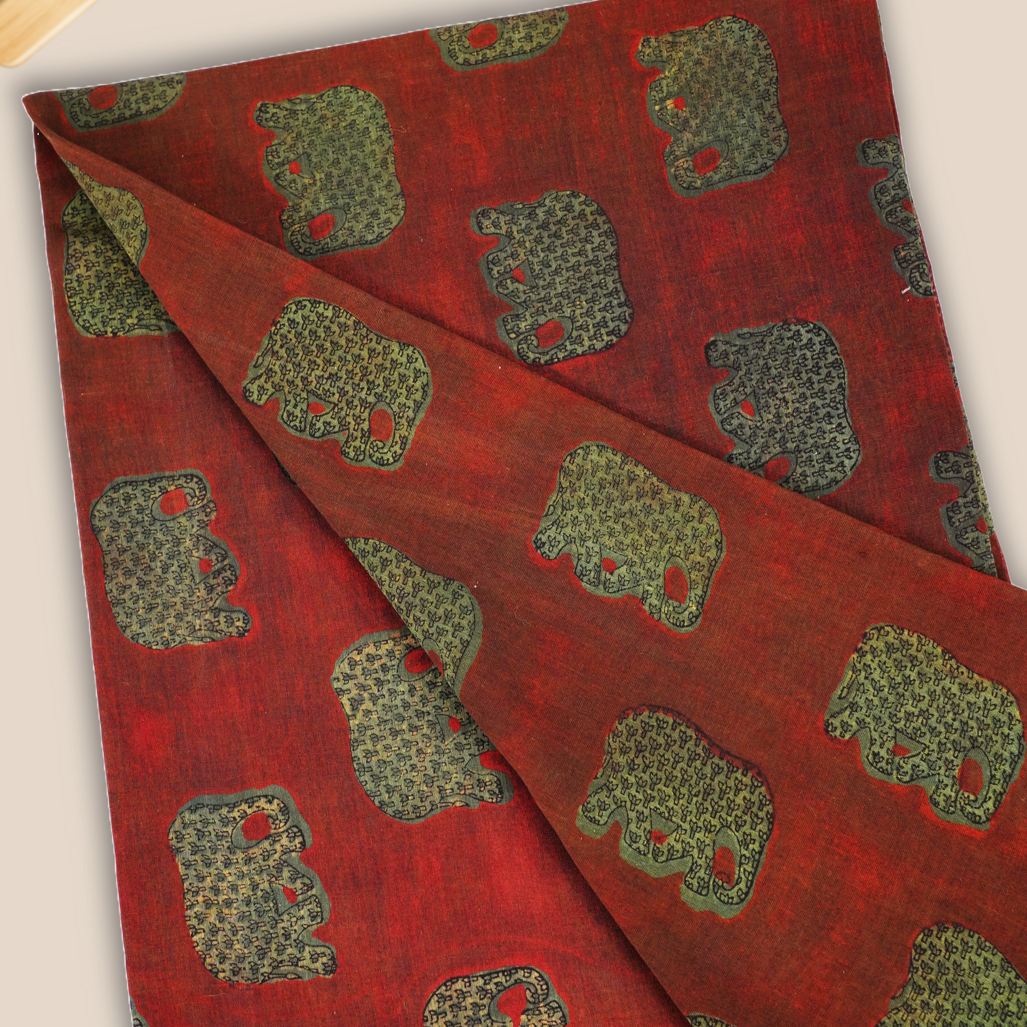 Pure Chanderi Vanaspati Printed Fabric