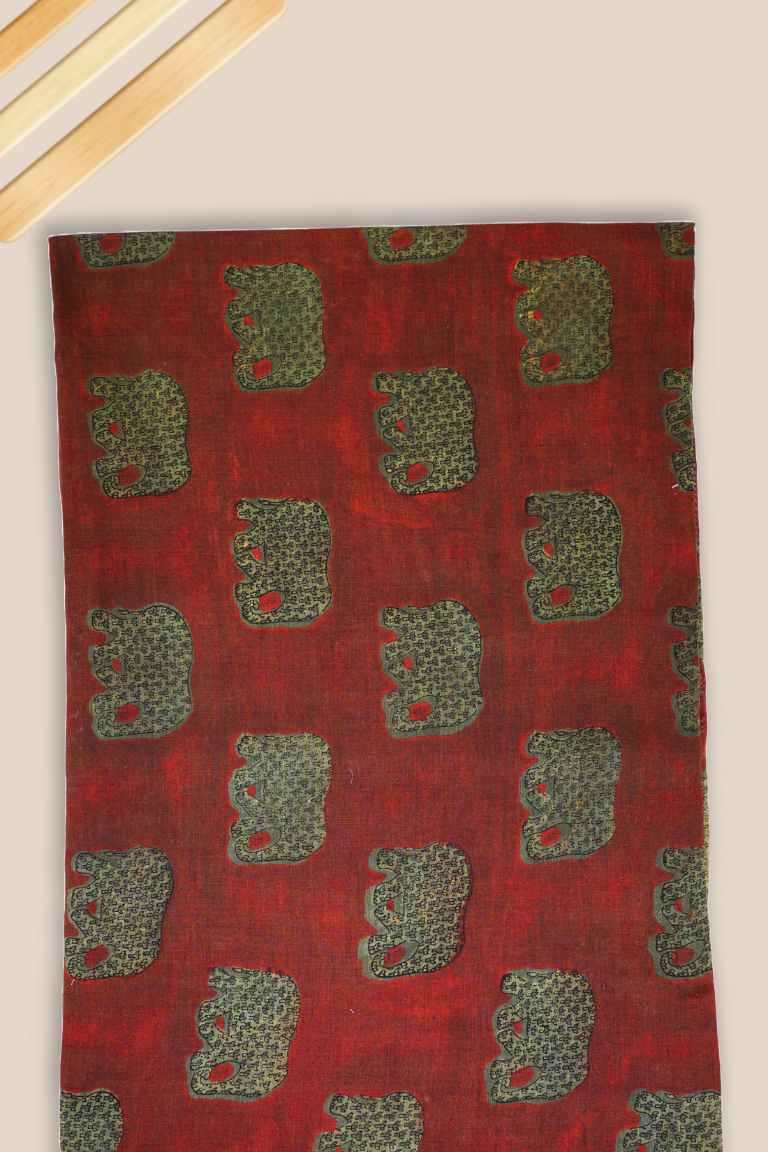 Pure Chanderi Vanaspati Printed Fabric