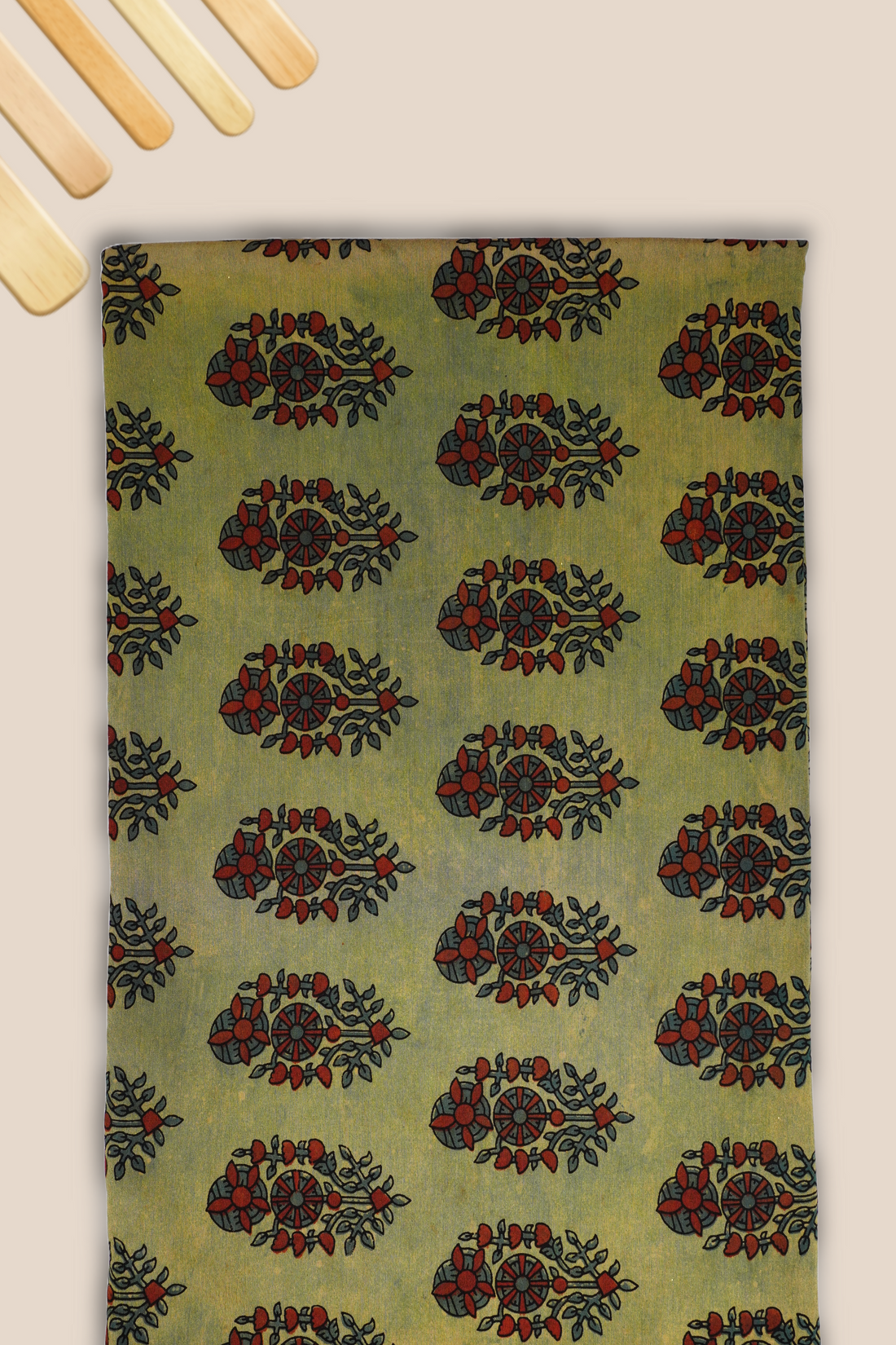 Pure Chanderi Vanaspati Printed Fabric