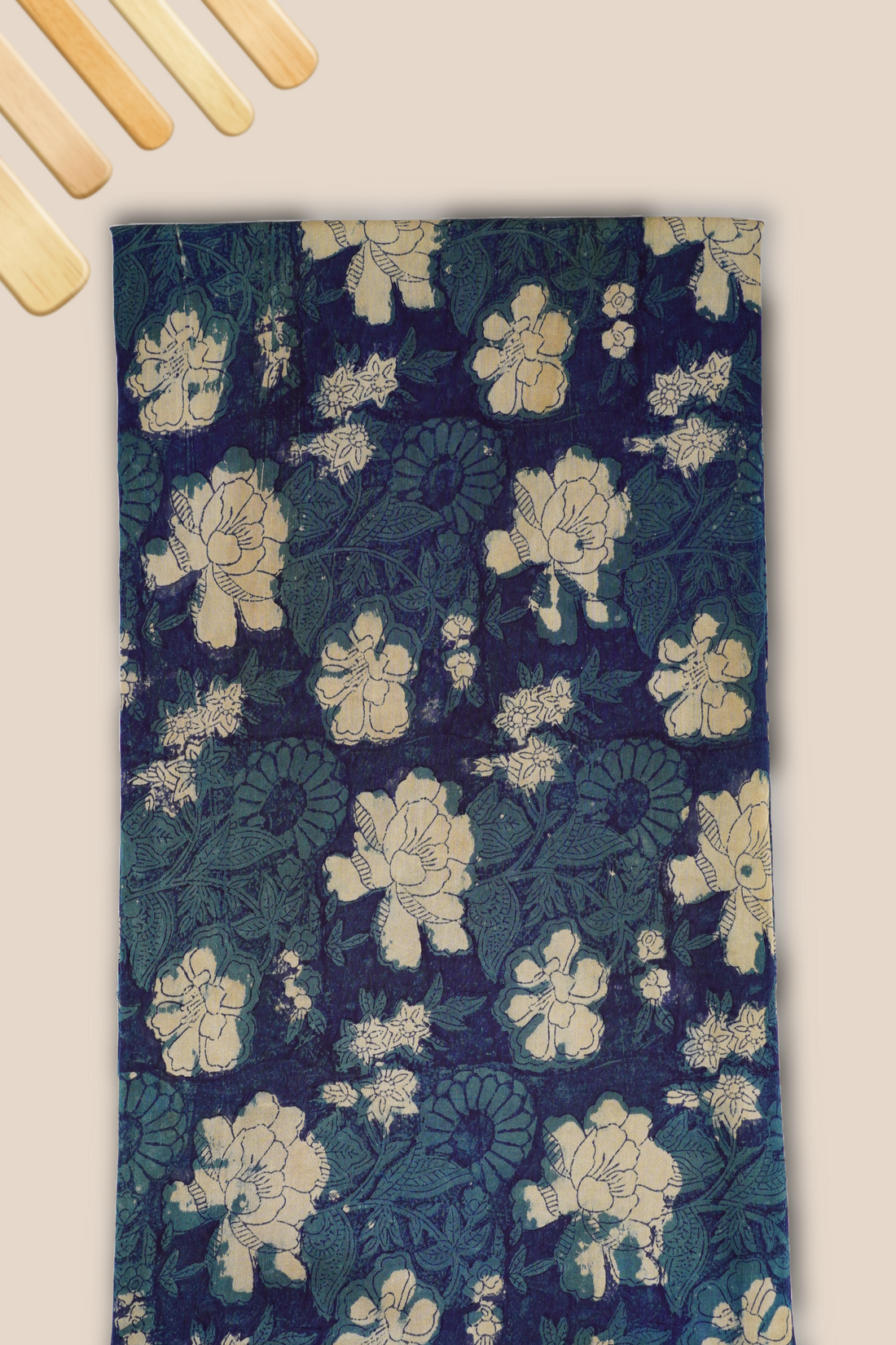 Pure Chanderi Vanaspati Printed Fabric