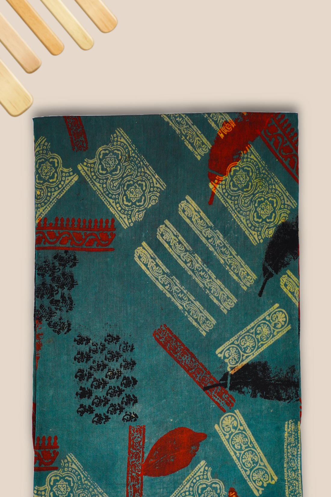Pure Chanderi Vanaspati Printed Fabric