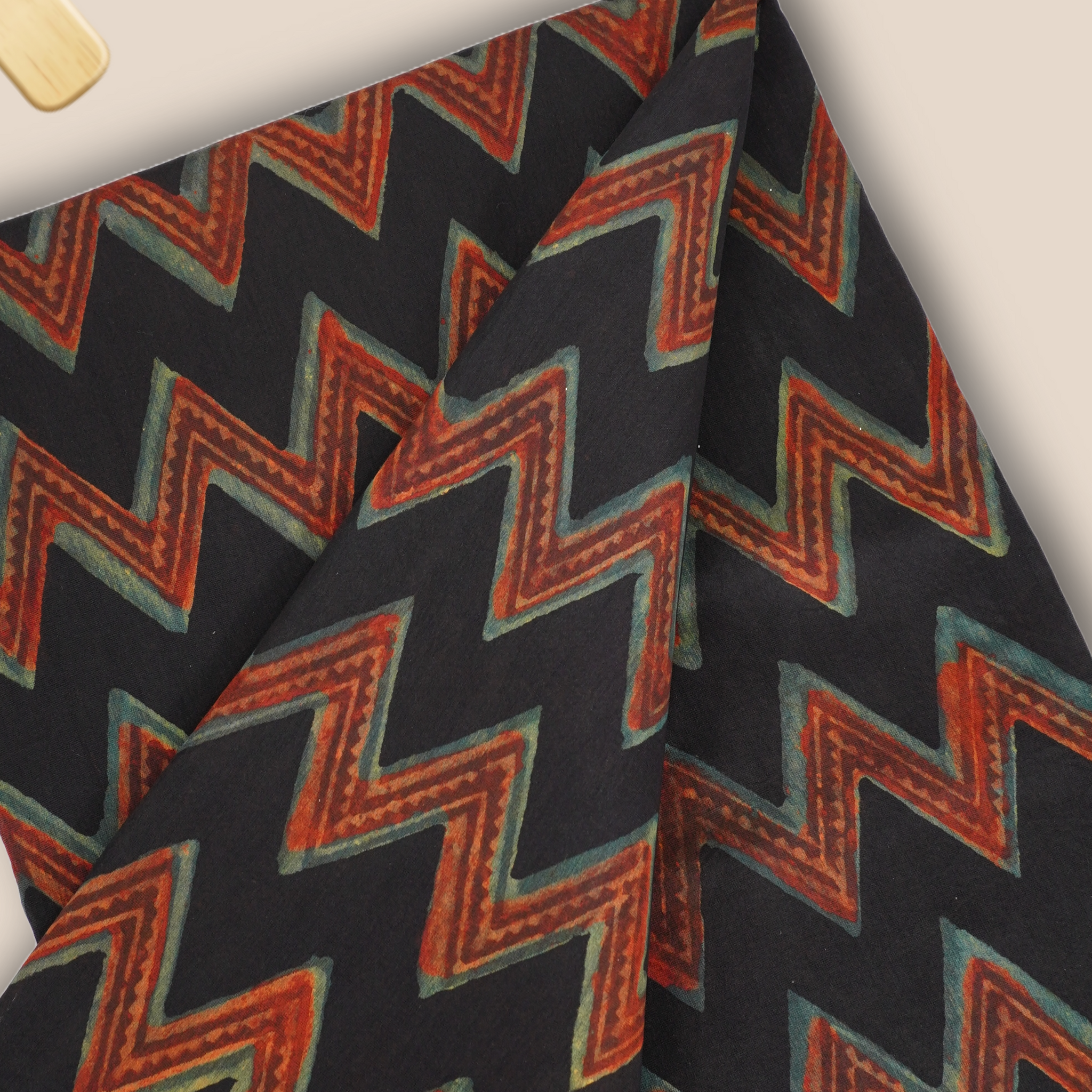Pure Chanderi Vanaspati Printed Fabric
