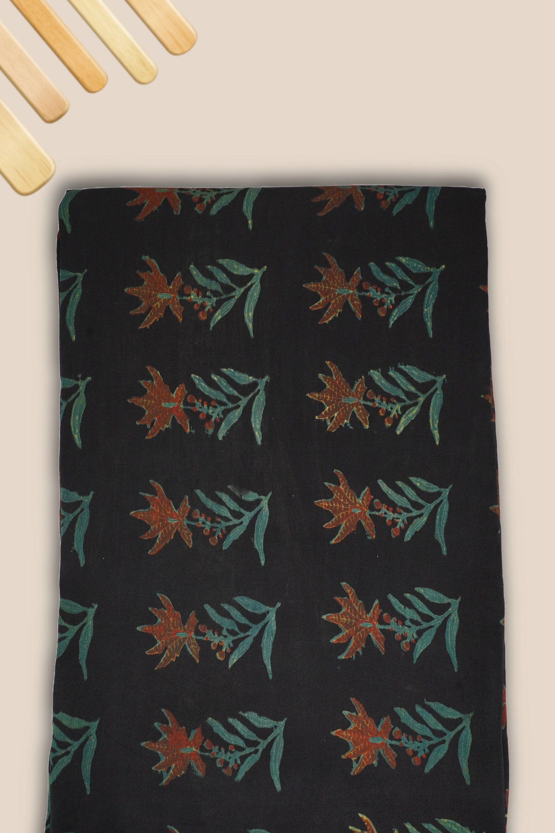 Pure Chanderi Vanaspati Printed Fabric