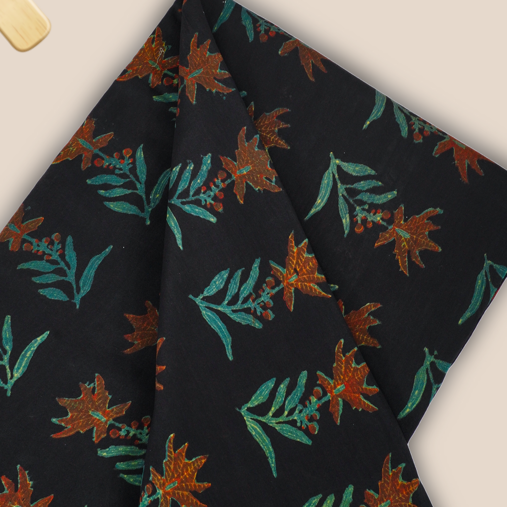 Pure Chanderi Vanaspati Printed Fabric