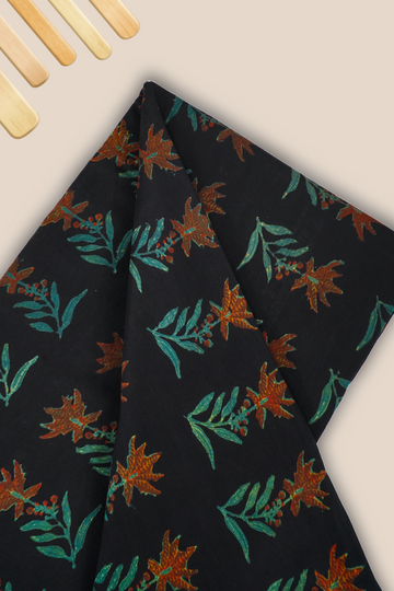 Pure Chanderi Vanaspati Printed Fabric