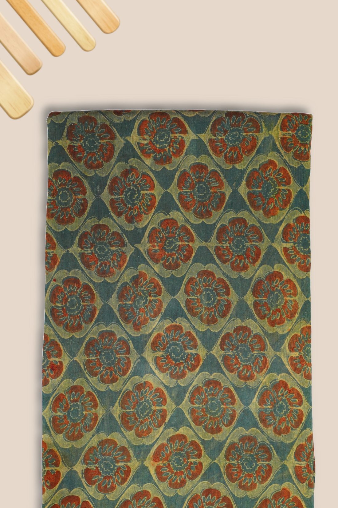 Pure Chanderi Vanaspati Printed Fabric