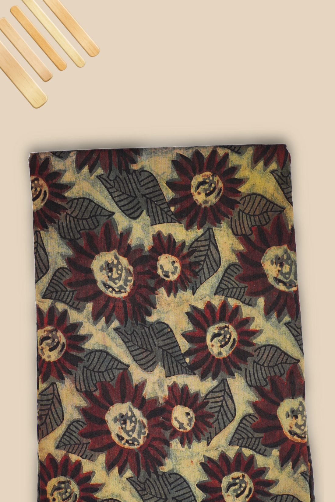 Pure Chanderi Vanaspati Printed Fabric