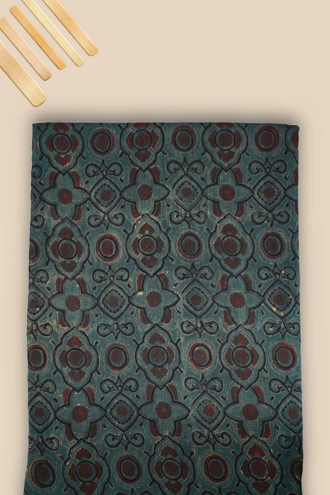 Pure Chanderi Vanaspati Printed Fabric