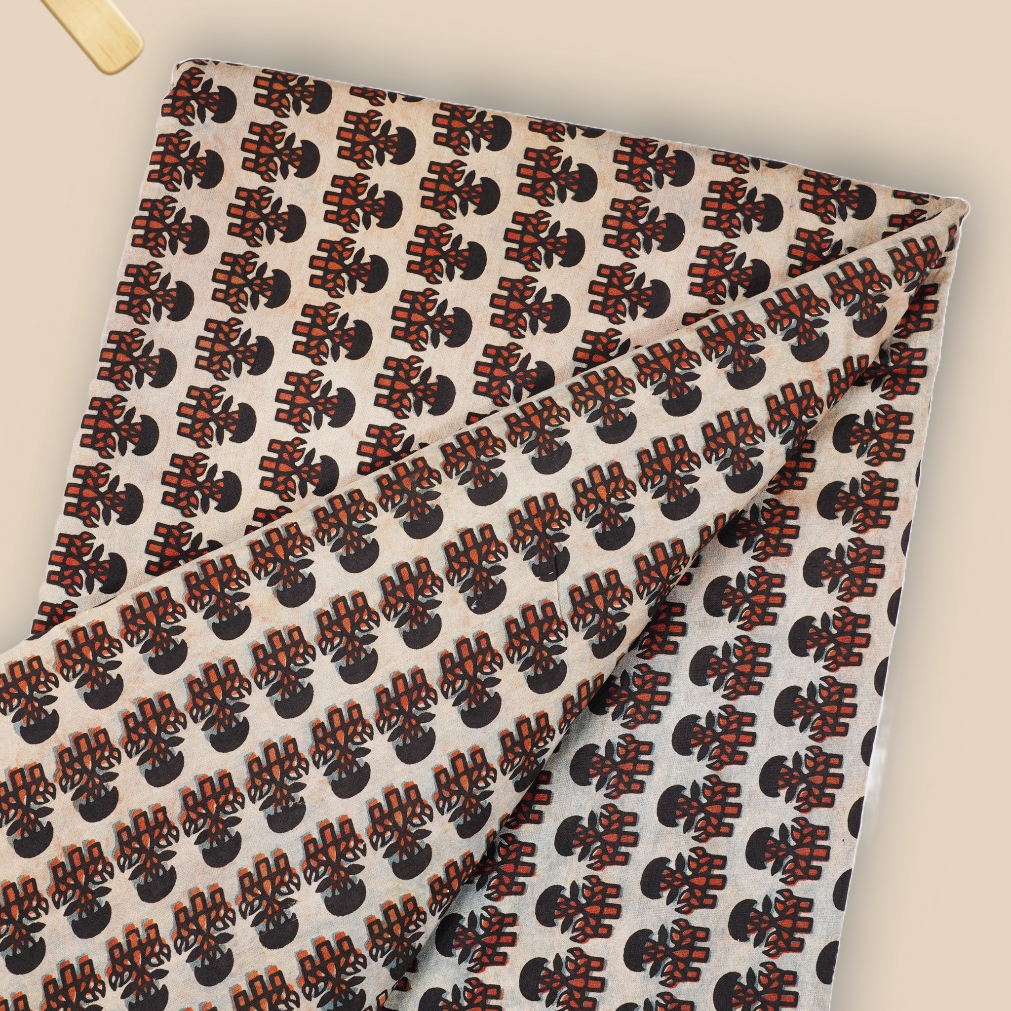 Pure Chanderi Vanaspati Printed Fabric
