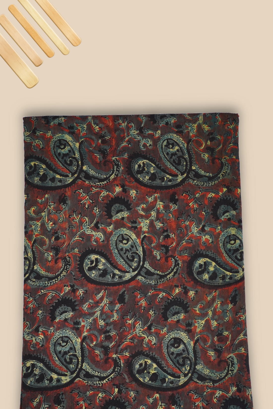 Pure Chanderi Vanaspati Printed Fabric