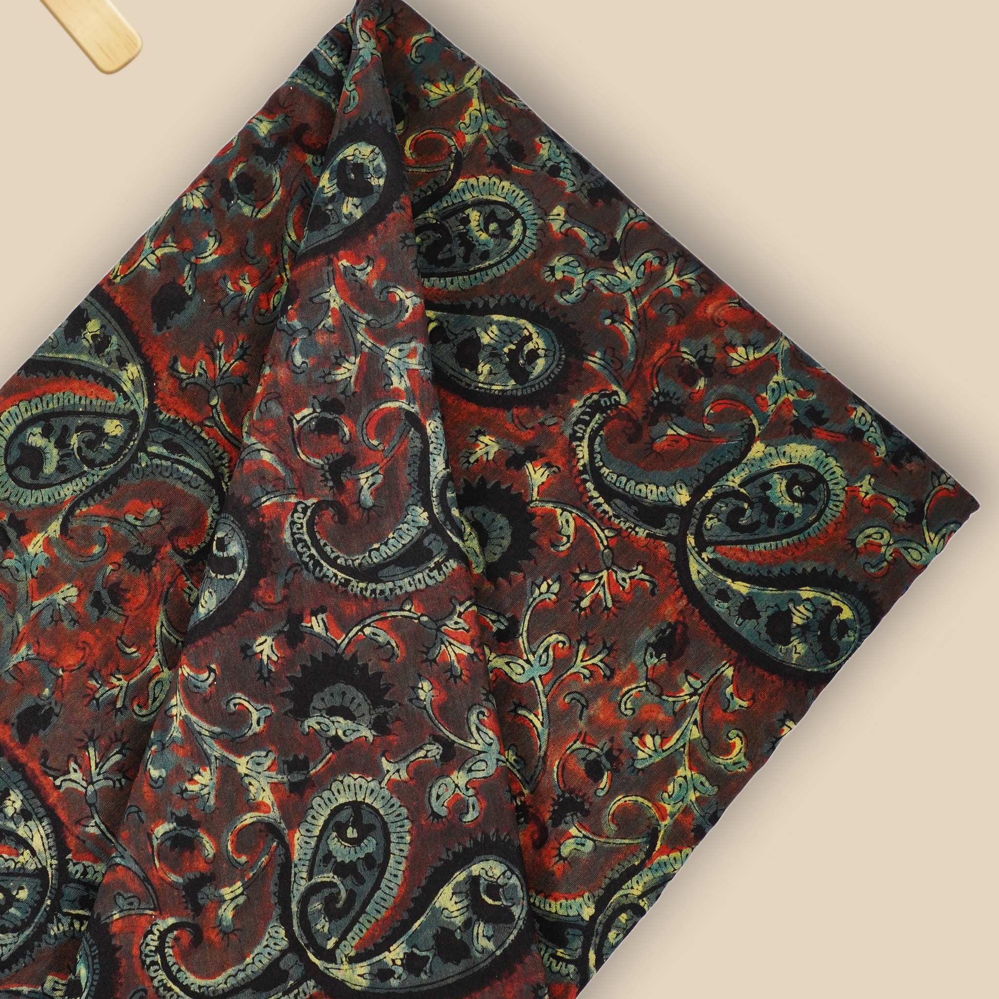 Pure Chanderi Vanaspati Printed Fabric