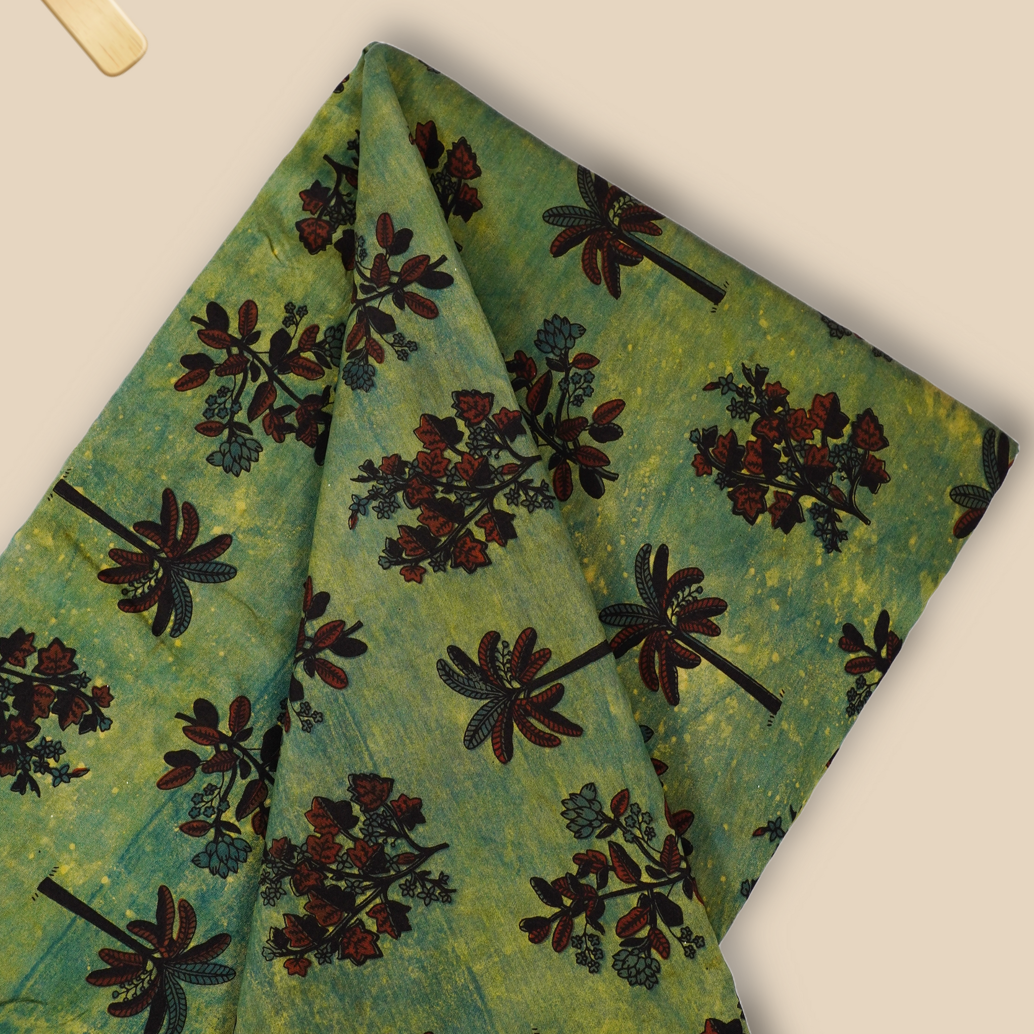 Pure Chanderi Vanaspati Printed Fabric