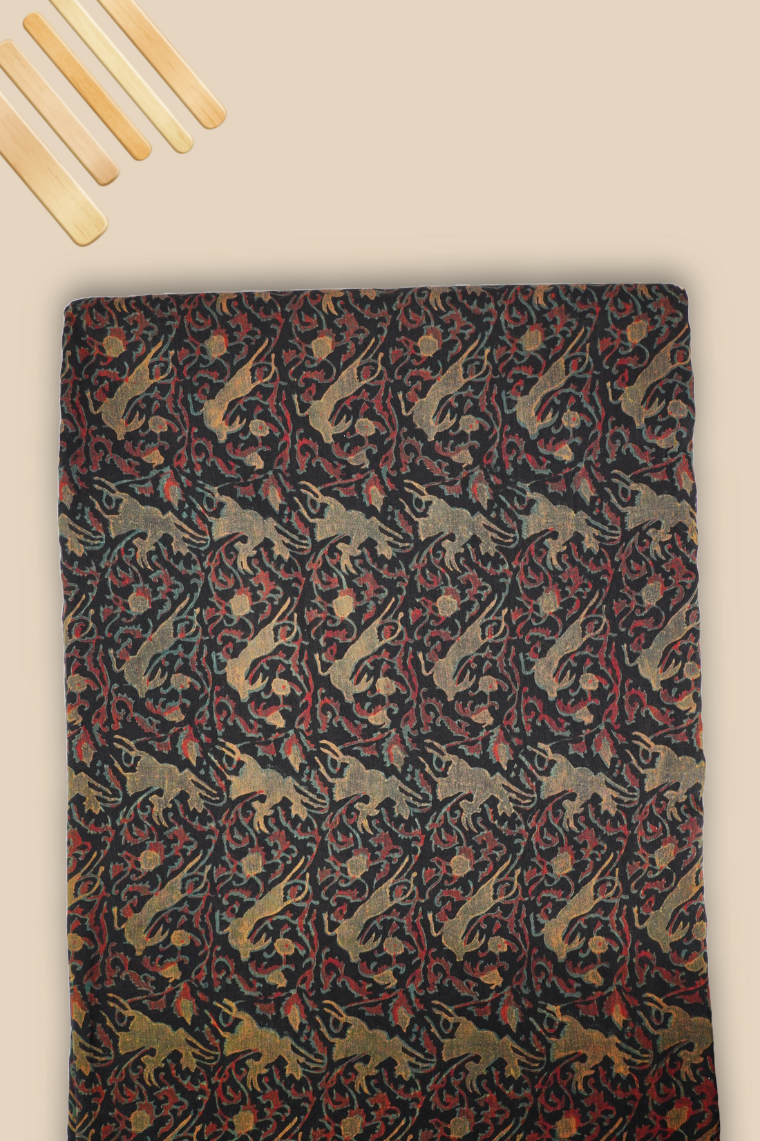 Pure Chanderi Vanaspati Printed Fabric