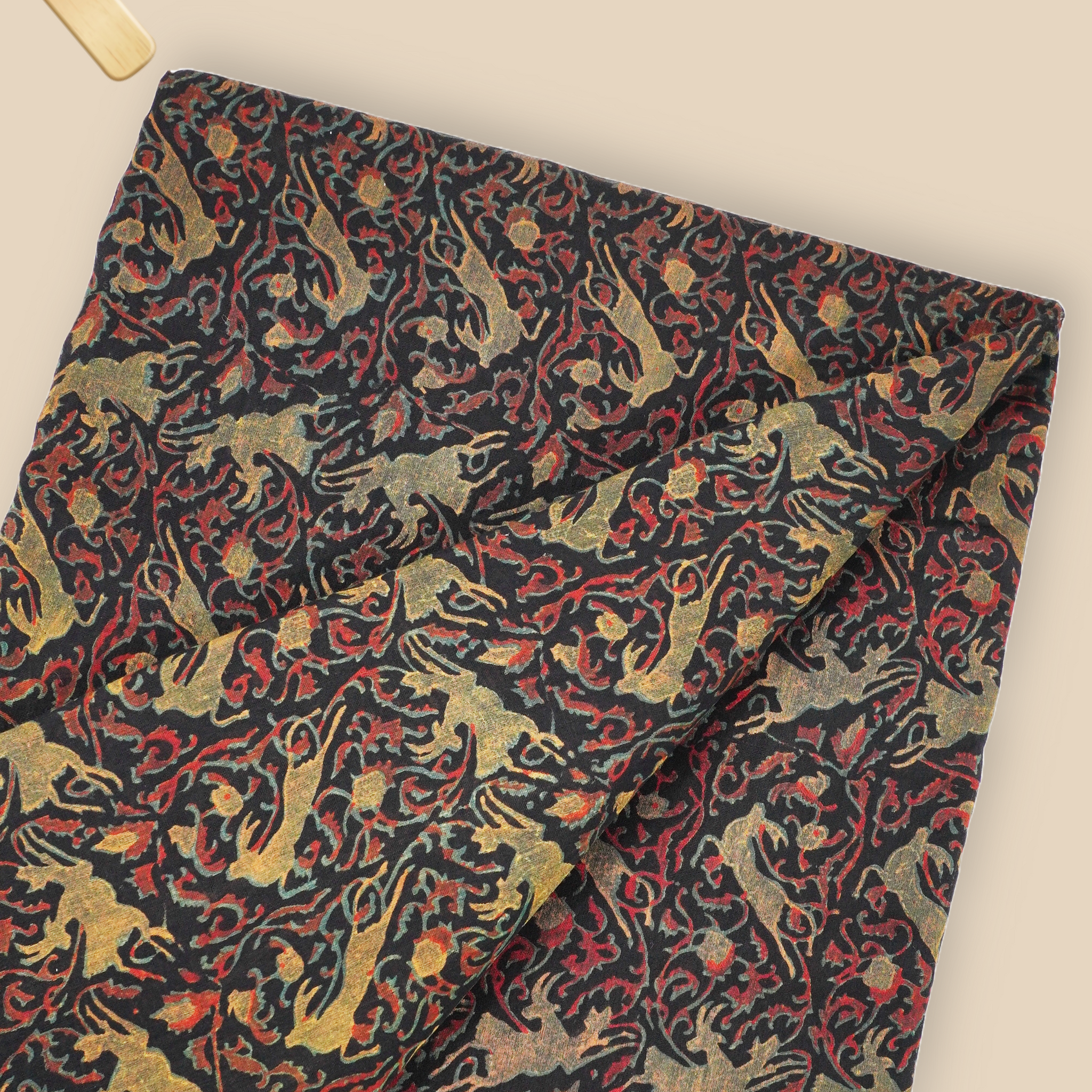 Pure Chanderi Vanaspati Printed Fabric